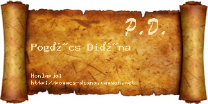 Pogács Diána névjegykártya